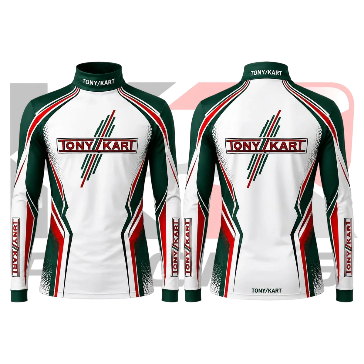 Tony Kart Racing Kart Underwear Shirt – Green, White & Red