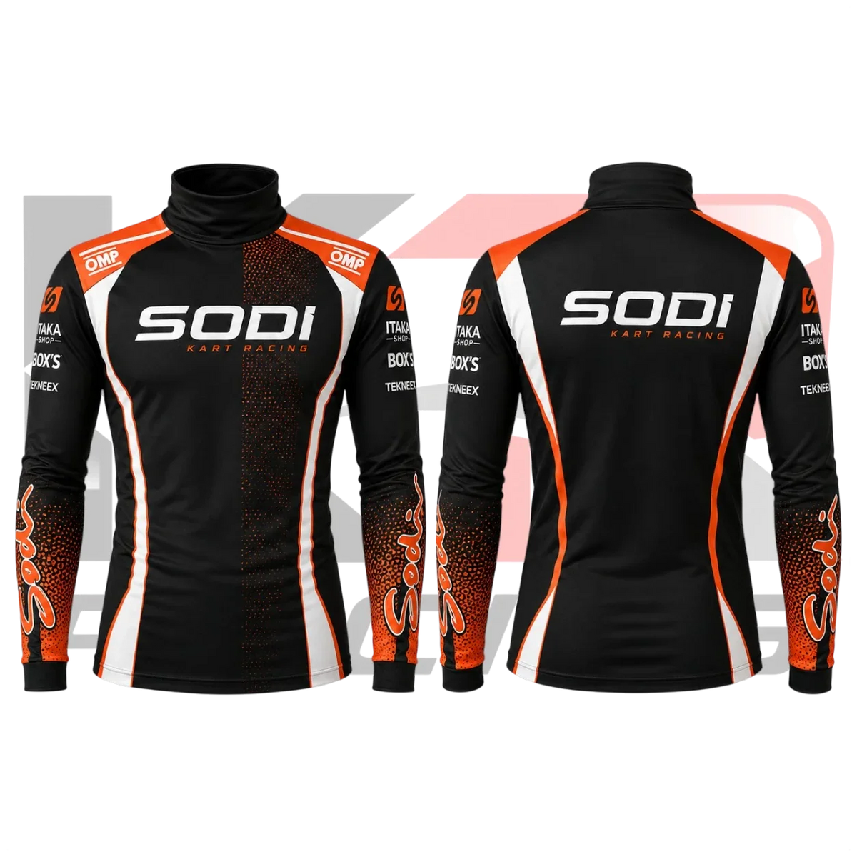 Sodi Kart Racing Underwear Shirt – Black & Orange