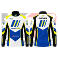 CompKart Racing Kart Underwear Shirt – Blue, White & Yellow