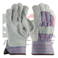 Safety Leather Work Gloves Florescent Purple & Grey